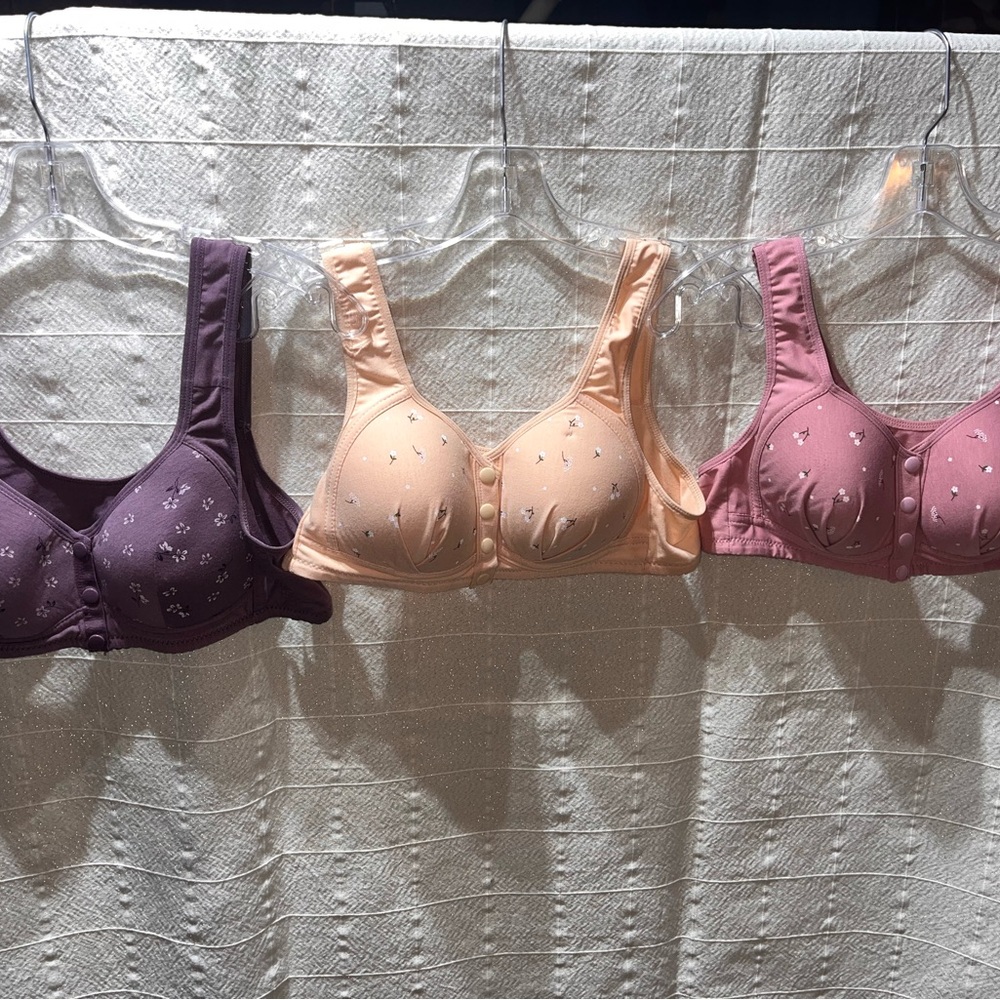 Elegant Women's Intimates Set - Purple, Cream, and Pink